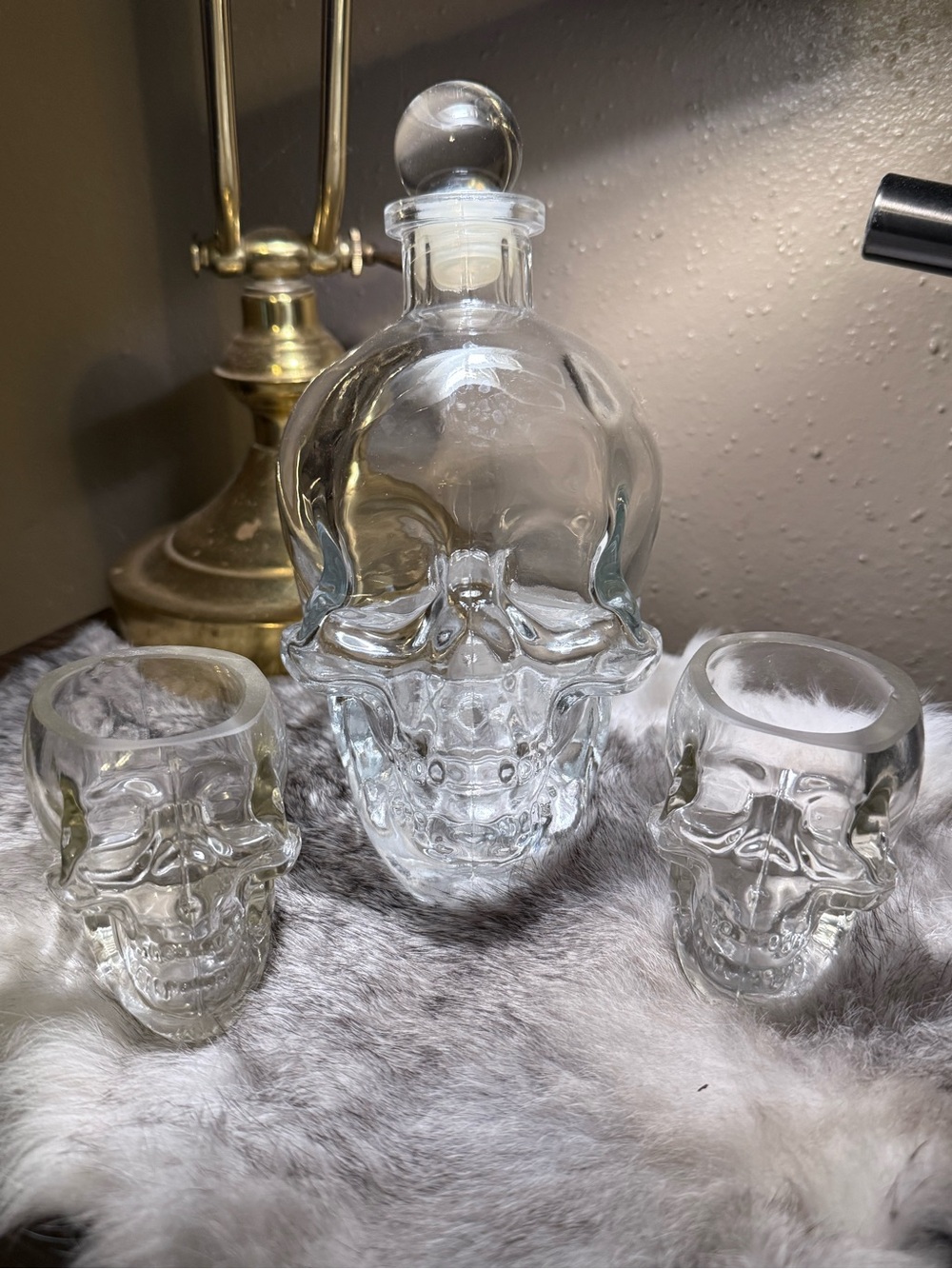 Skull Whiskey Decanter with Skull Shot Glasses